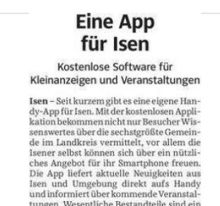 SZ-Vorschaubild Bericht über App isen Infos