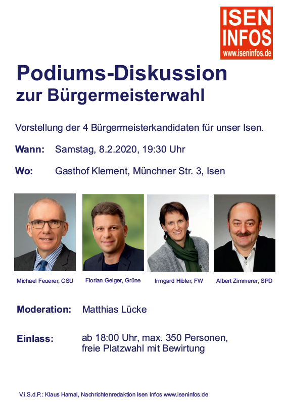 Podiumsdiskussion Bürgermeisterwahl Isen